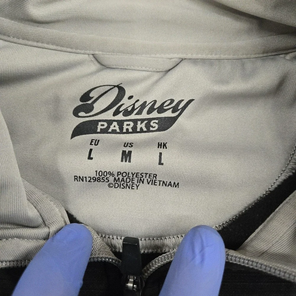 Disney Parks Track Jacket Mens‎ Medium Gray Mickey Mouse Walt Disney World